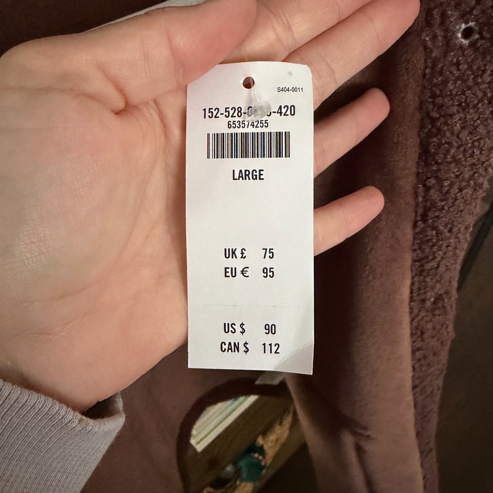 Abercrombie & Fitch Women's Cropped Sherpa Shirt Jacket - Picture 4 of 6